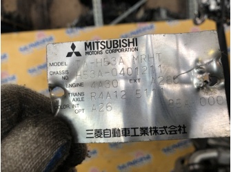 Продажа Двигатель на MITSUBISHI PAJERO MINI H53A 4A30T 521587  -  
				turbo, 16valve, со всем навесным и стартером, 83ткм