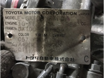Продажа Двигатель на TOYOTA MARK II GX100 1G-FE 6447327  -  
				трамбл, со всем навесным и стартером, коса, нет компа, 106ткм