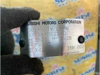 Продажа Двигатель на MITSUBISHI I HA1W 3B20 3B20-BY3781  -  
				со всем навесным и стартером, 80ткм
